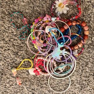 Colorful Assorted Bracelets Set and misc jewelry